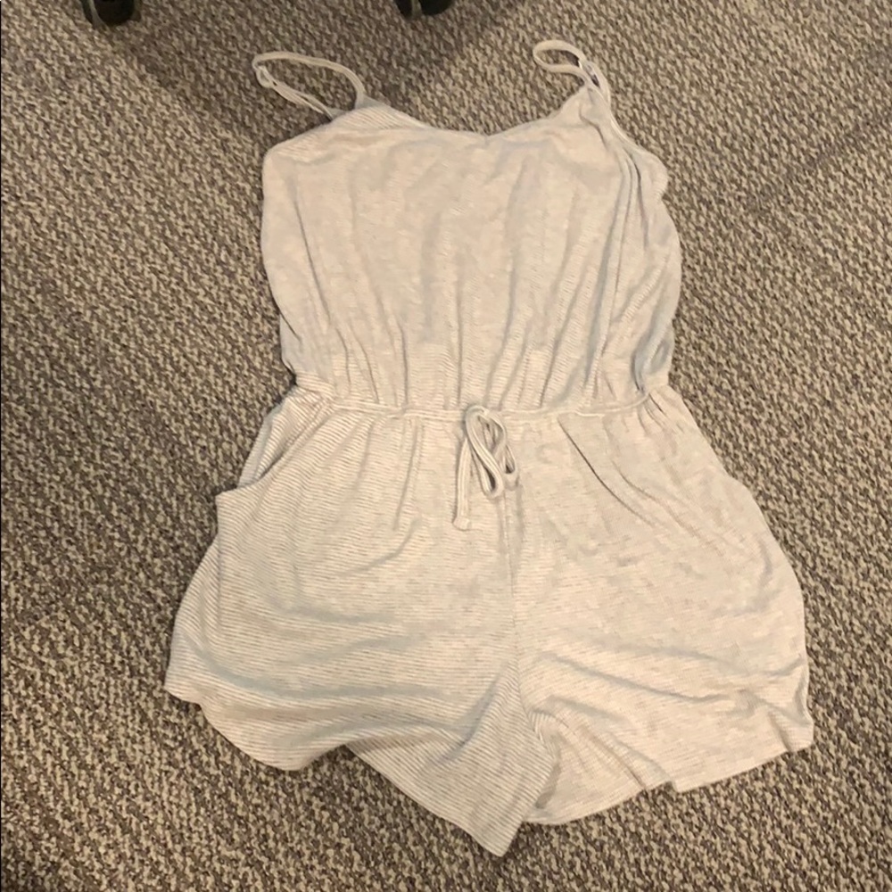 Grey Romper with Pockets